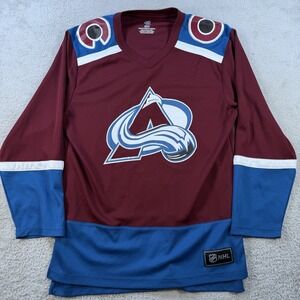 Colorado Avalanche Jersey Mens Small Burgundy Blue NHL Hockey Long Sleeve